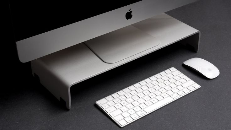 Smitech aluminium monitor stand ergonomic desk riser with storage space underneath for home office setup UK