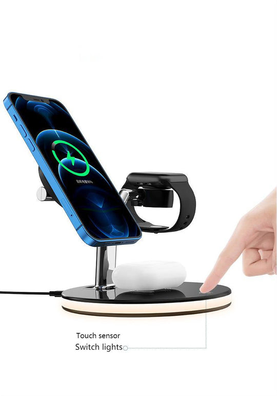 15W fast wireless charger dock compatible with MagSafe for home office desk setupa