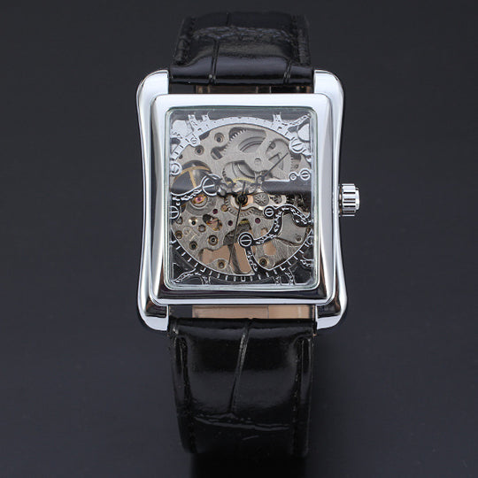 Smitech™ Heritage Series: 38mm Automatic Skeleton Watch – 100M Water Resistant
