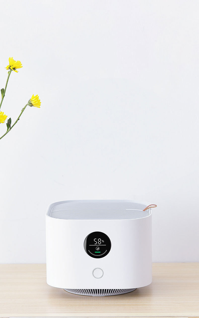 Desktop air purifier for small spaces removing dust pollen and allergens