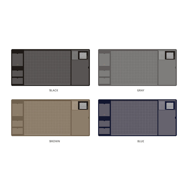 Smitech executive desk mat top view showing full coverage for organised modern desk setup